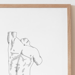 Transgender Art Print Trans Masc Nude Line Art - Etsy