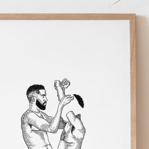 Transgender Art Print | Vulnerability | Line Art Illustration | Perfect gift for him, gift for her, gift for them