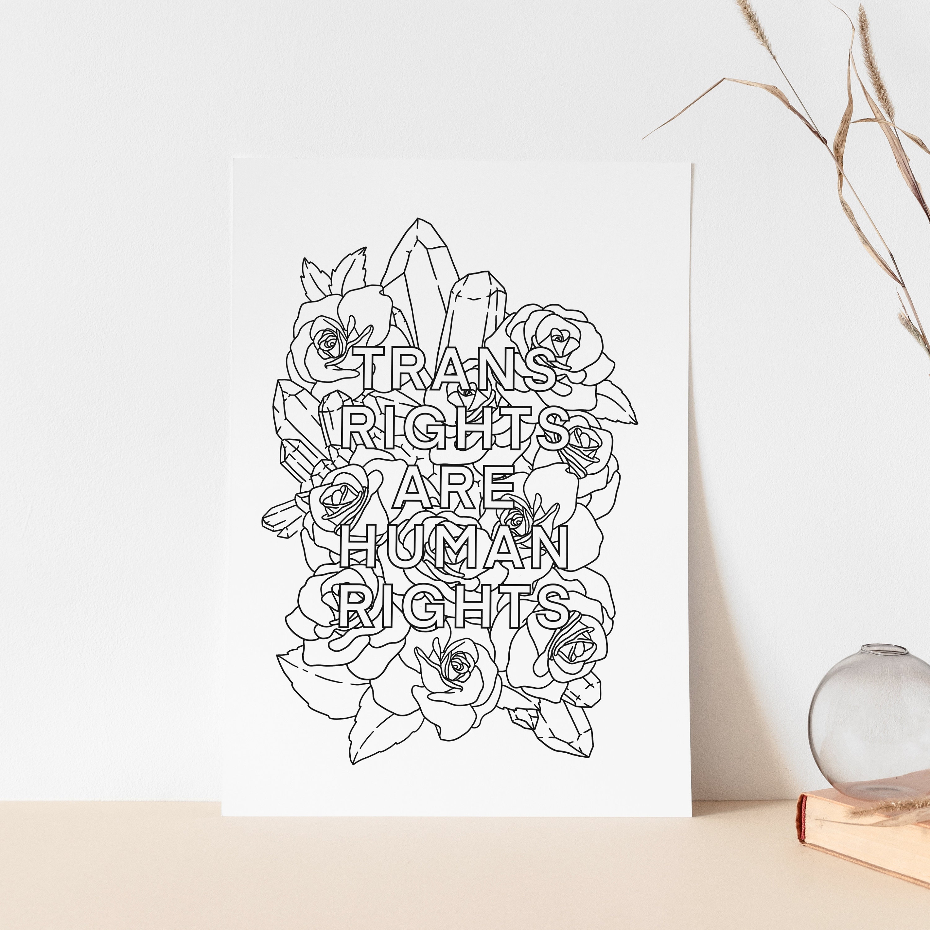 Downloadable Colouring Pages Transgender Phrases 10 Pack - Etsy