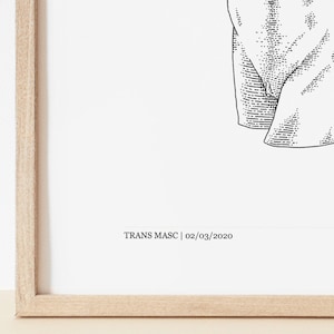 Transgender Art Print Trans Masc Nude Line Art - Etsy