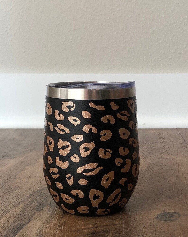 Leopard Wine Tumbler Insulated Wine Tumbler Cheetah Print Etsy