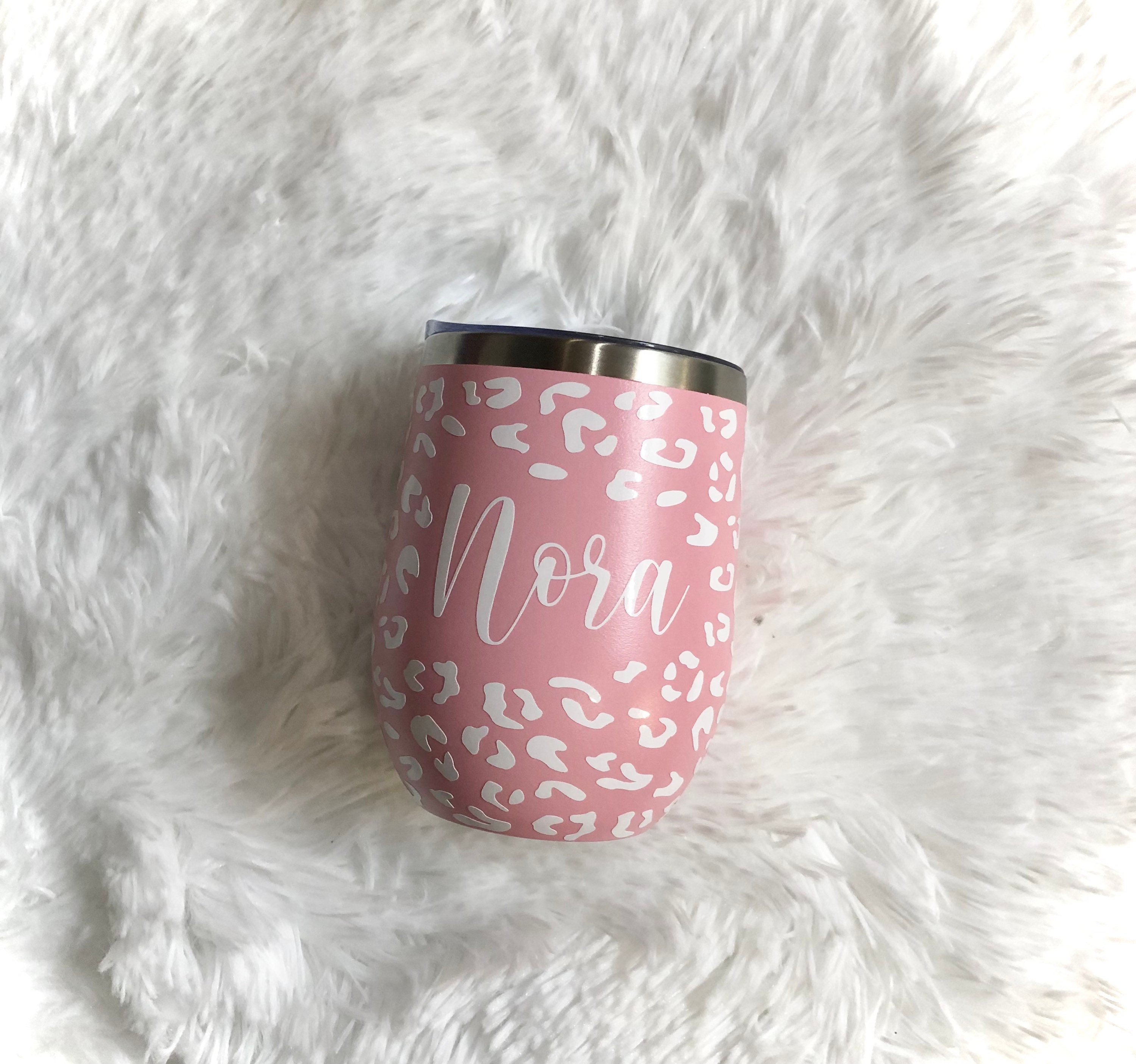 Personalized Leopard Wine Tumbler Insulated Wine Tumbler Etsy