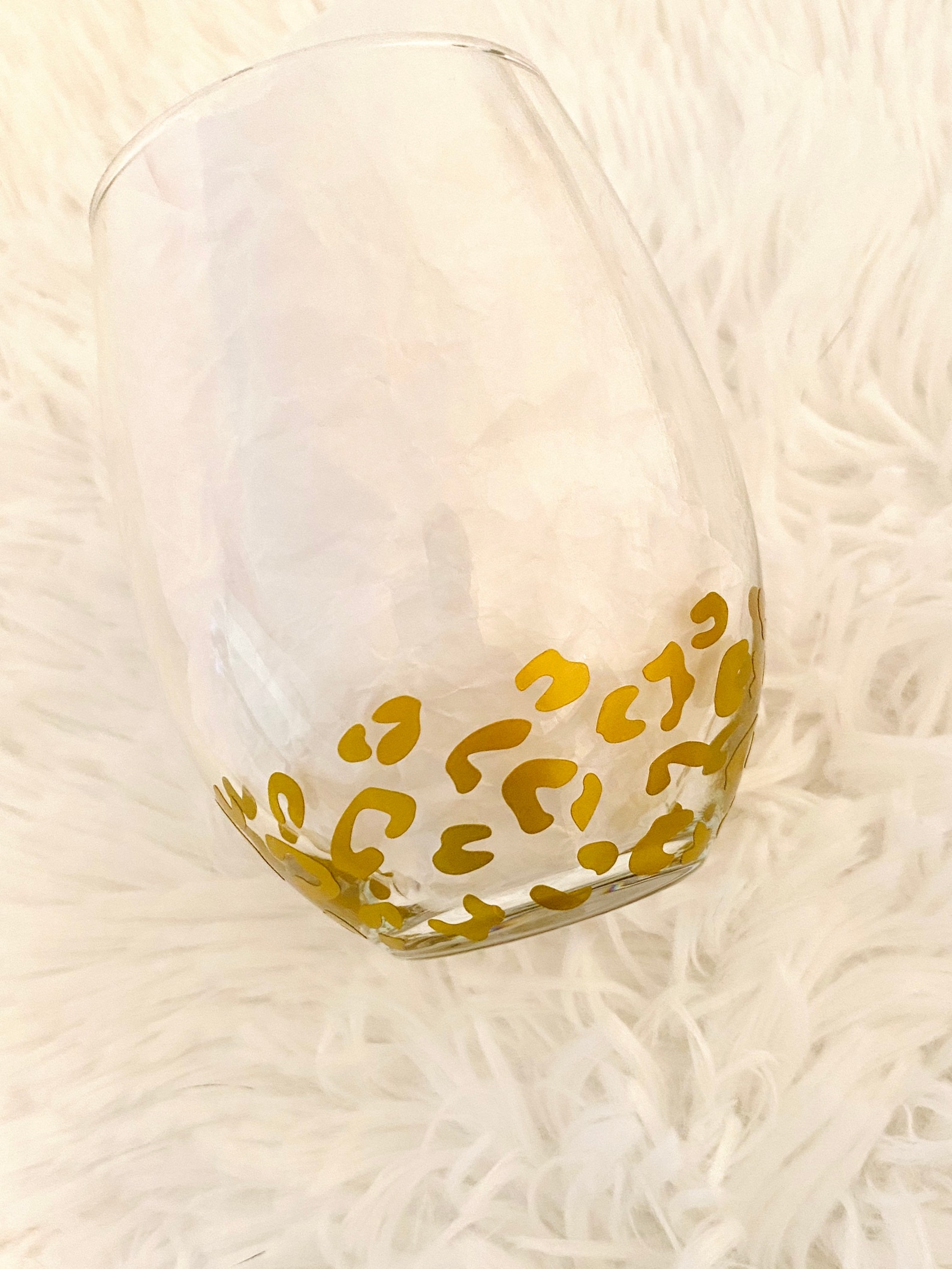 Leopard Wine Glass Wine Glass Gift for Her Leopard Print Etsy