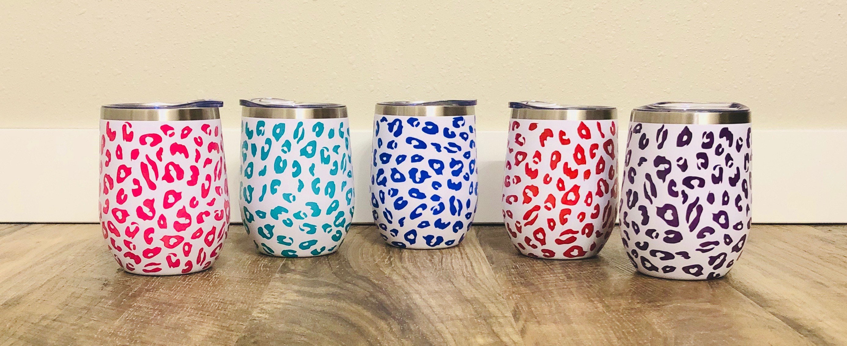 Leopard Wine Tumbler Insulated Wine Tumbler Cheetah Print Etsy