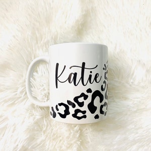 Leopard Coffee Mug | Personalized Leopard Coffee Mug | Gift for Her | Coffee Mug | Leopard Print | Animal Print Mug | Mothers Day Gift