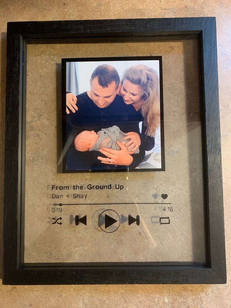 Personalized Song w/ Photo Floating Frame Etsy