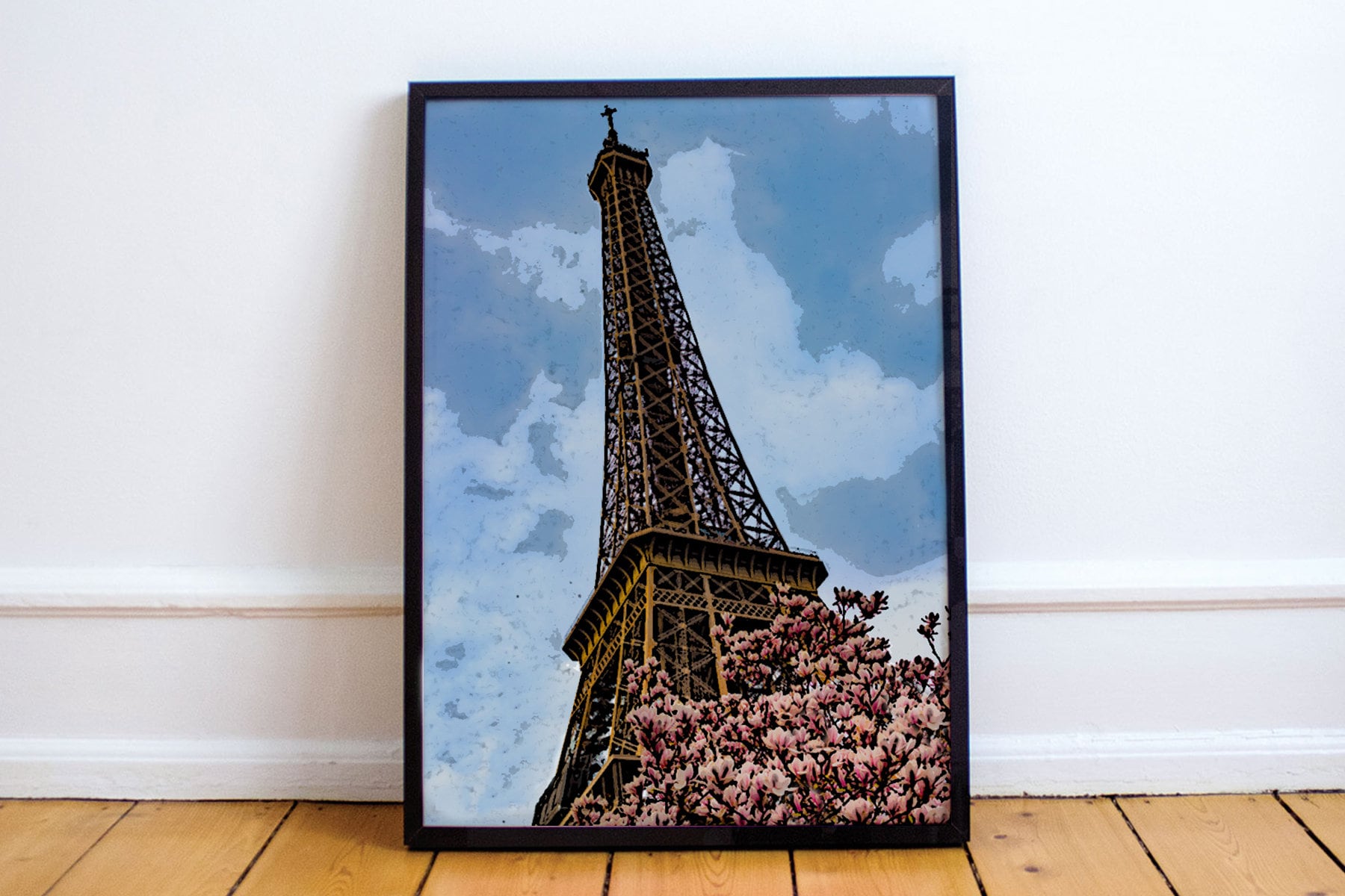 Eiffel Tower Print, Eiffel Tower Digital Art Print, Paris Printable ...