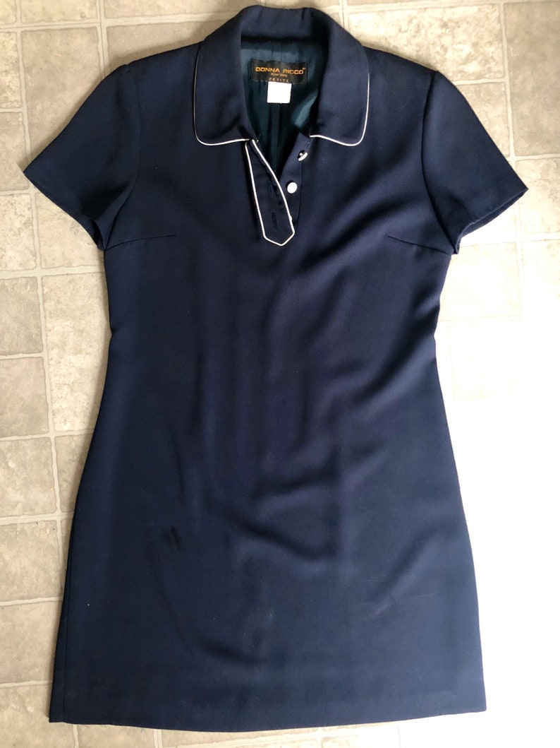 Vintage navy collared dress