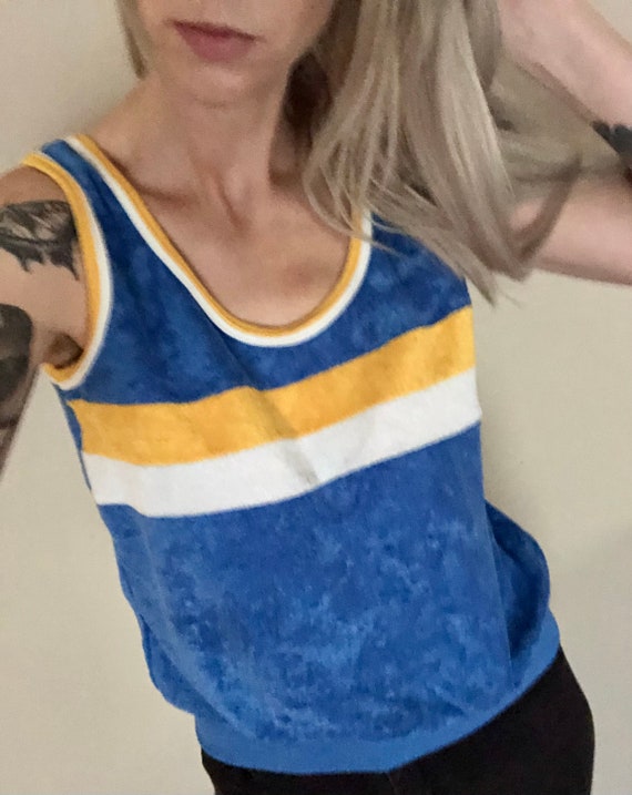 Vintage 1970s Sears terry cloth tang top