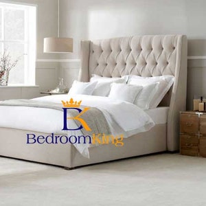 Florence Wingback Chesterfield Bed Frame available in 4ft6, 5ft, 6ft double to super king UK SIZING ONLY