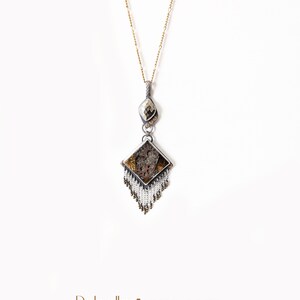 Extraordinary Machine Pendant Ox Sterling Silver Square Bead Fringe 2 ...