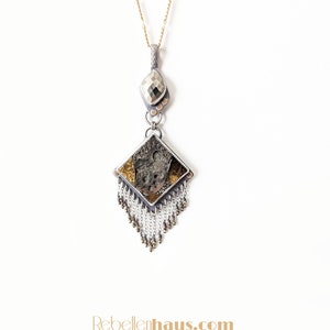 Extraordinary Machine Pendant Ox Sterling Silver Square Bead Fringe 2 ...