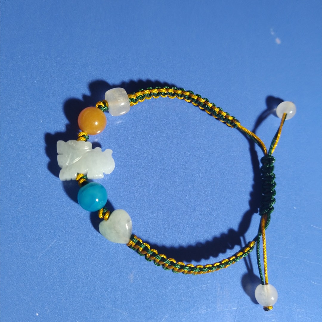 2024 Zodiac Dragon Jade Bracelet. Feng Shui Dragon Bracelet. Original