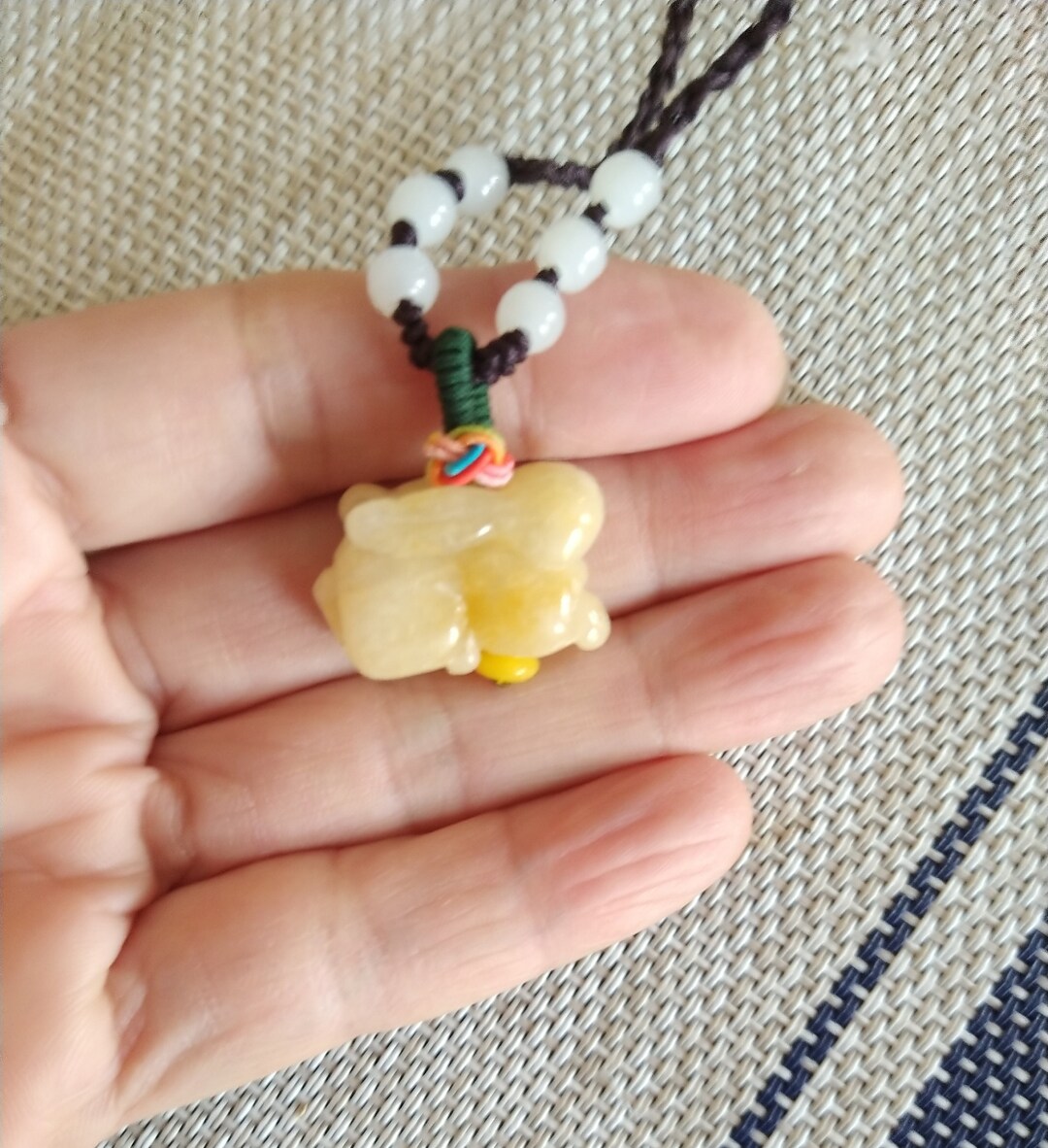 Yellow Jade Rabbit 2023 Zodiac Rabbit Yellow Jade Pendant. Hand Carved Beautiful Jade ...