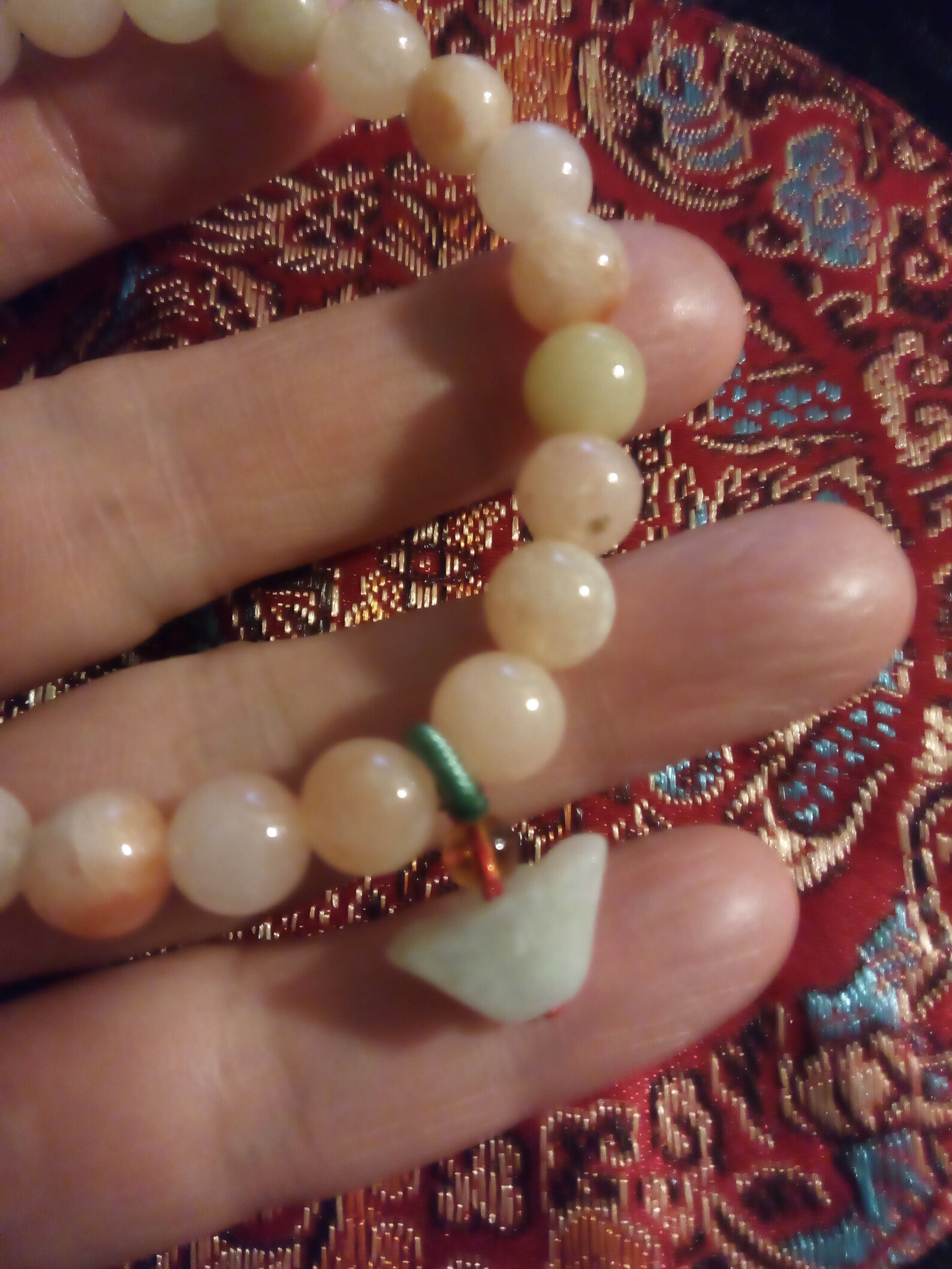 100% orange Jade Feng Shui Bracelet. Beautiful design with | Etsy