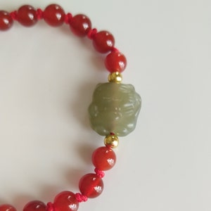 Natural Green Jade Luck Cat Bracelet. Good luck Jade Bracelet. Luck Cat Bracelet. Original color and high quality Jade Bracelet.