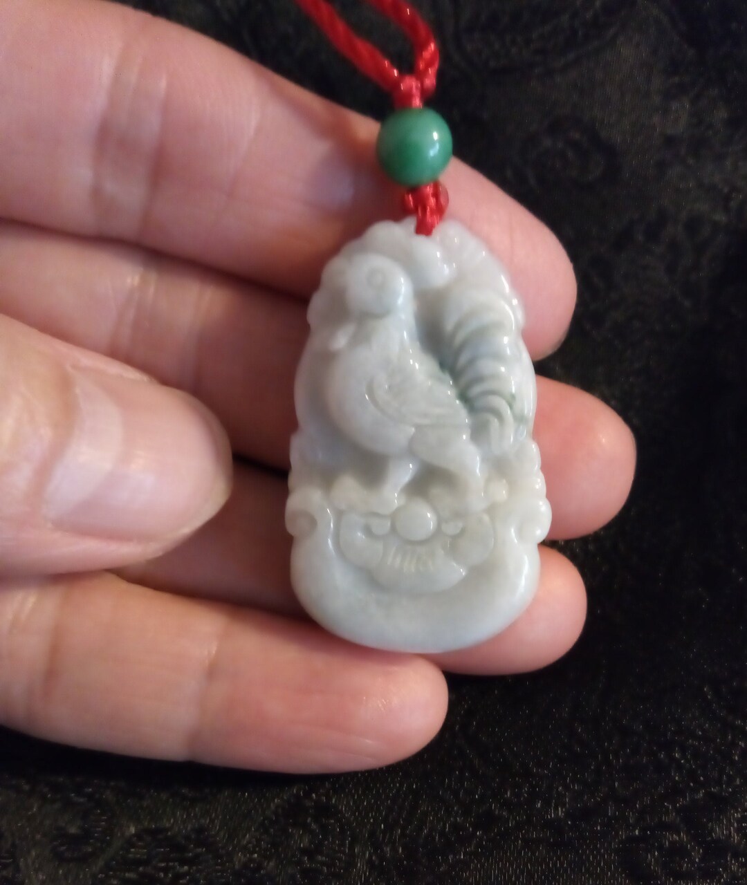 100 Carved Jade Rooster Pendant. Zodiac Jade Rooster Pendant. Etsy