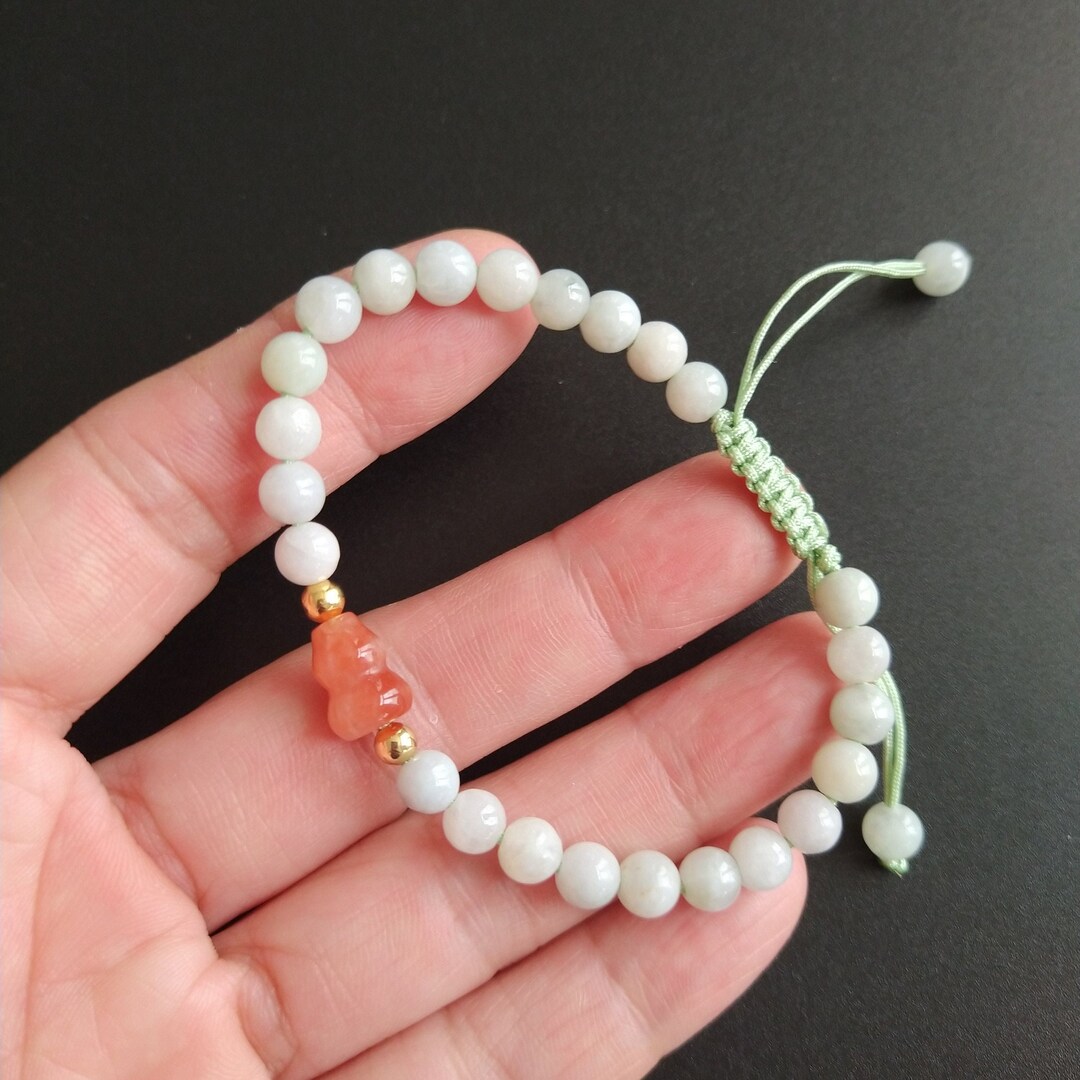 Women's Natural Jade Chinese Style Gourd Bracelets