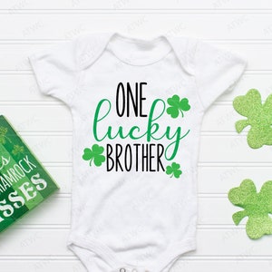 One Lucky Brother DIGITAL SVG Cut File, St. Patrick&#39;s Day svg, St. Patrick&#39;s, Saint Patrick&#39;s svg, Irish Shamrock Clover Lucky svg
