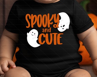 Halloween spettrale e carino DIGITAL SVG Cut File, Halloween in formato SVG, Spooky in formato SVG, Carino Halloween in formato SVG, Camicia spettrale per bambini in formato SVG, Spooky in formato SVG, Fantasma in formato SVG
