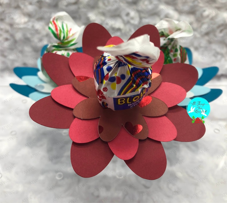 Flower Lollipop Template Candy Holder DIGITAL Cut File - Etsy