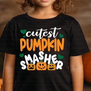 Halloween Cutest Pumpkin Smasher DIGITAL SVG Cut File, Halloween svg, Pumpkin svg, Kids Halloween Shirt svg, Pumpkin Smasher svg, Halloween