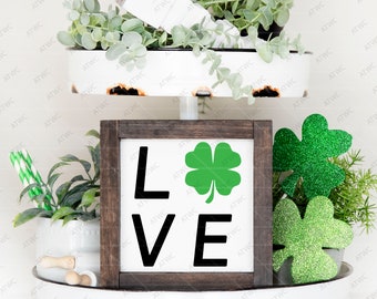 Love Shamrock DIGITAL SVG Cut File, St. Patrick's Day svg, St. Patrick's, Saint Patrick's svg, Irish Shamrock Clover Lucky svg
