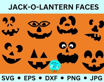 Funny Silly Jack-O-Lantern Faces DIGITAL SVG Cut File, Pumpkin Face svg, Funny Halloween svg, Halloween Pumpkin svg, Jack-O-Lantern svg