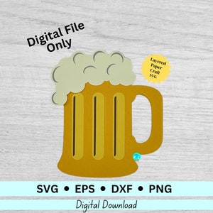 Beer Mug Gift Card Holder DIGITAL SVG Cut File, Beer Mug svg, Gift Card Holder svg, Dad svg, DIY Father's Day Gift svg, Father's Day svg