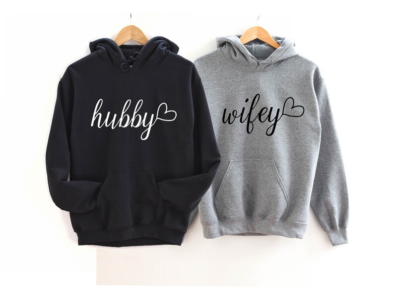 hubby and wifey hoodies