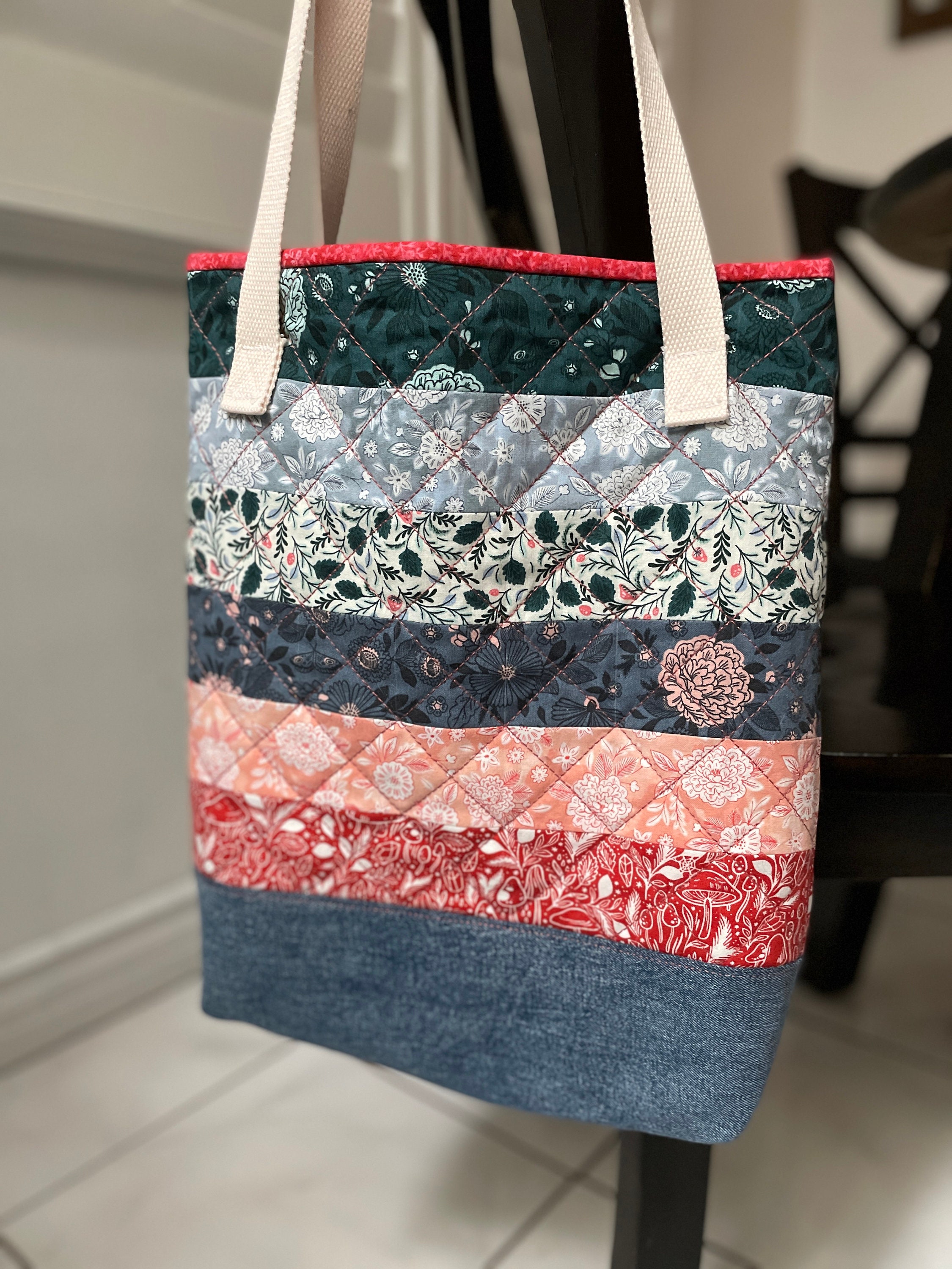 Quilted Tote Pattern PDF Pattern Etsy