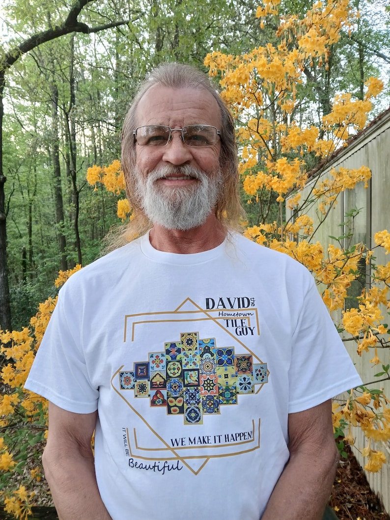 David the hometown tile guy Gold t shirt image 1