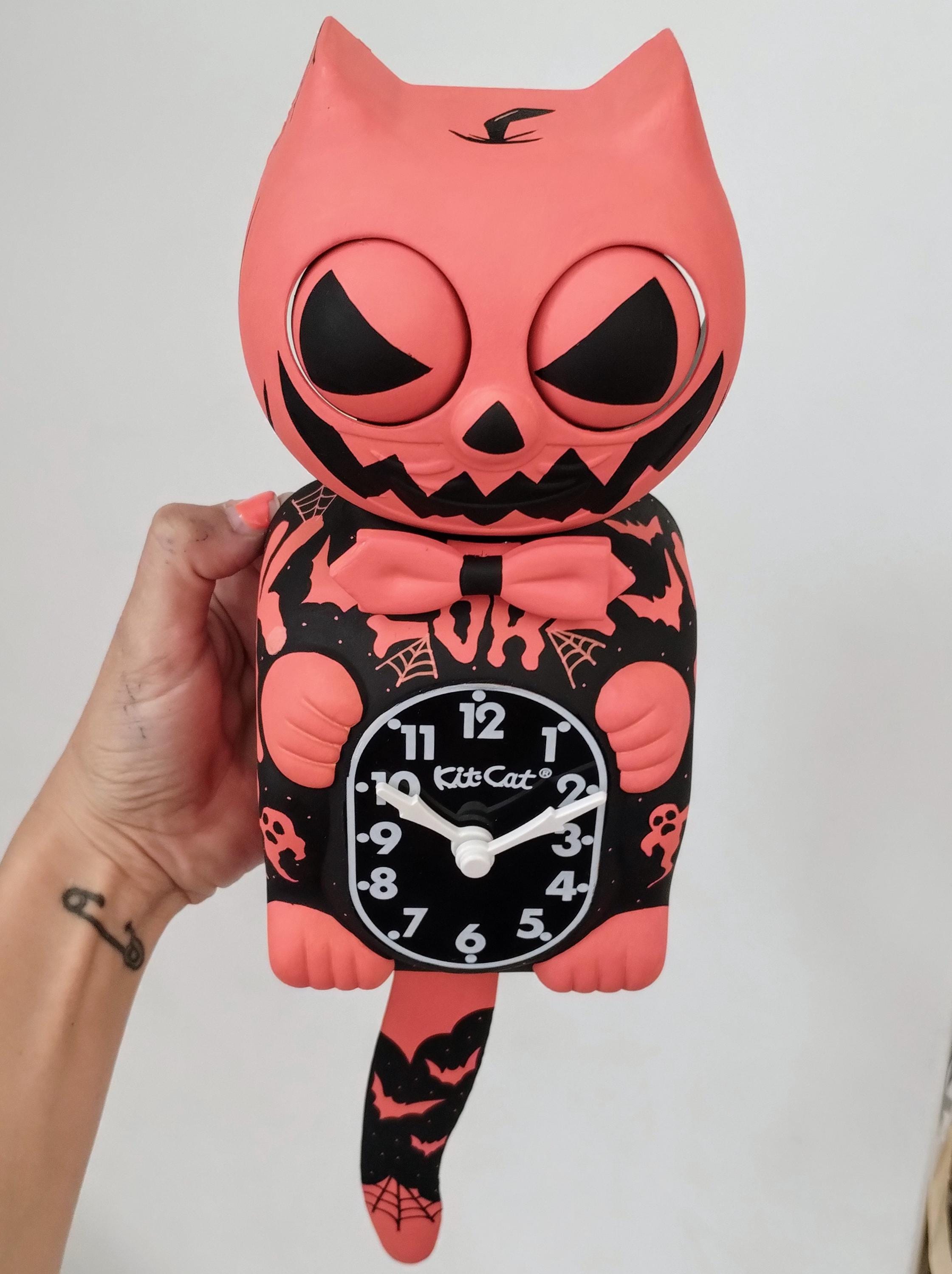 Halloween Orange Kit-cat Klock© Custom Clock - Original Art Custom