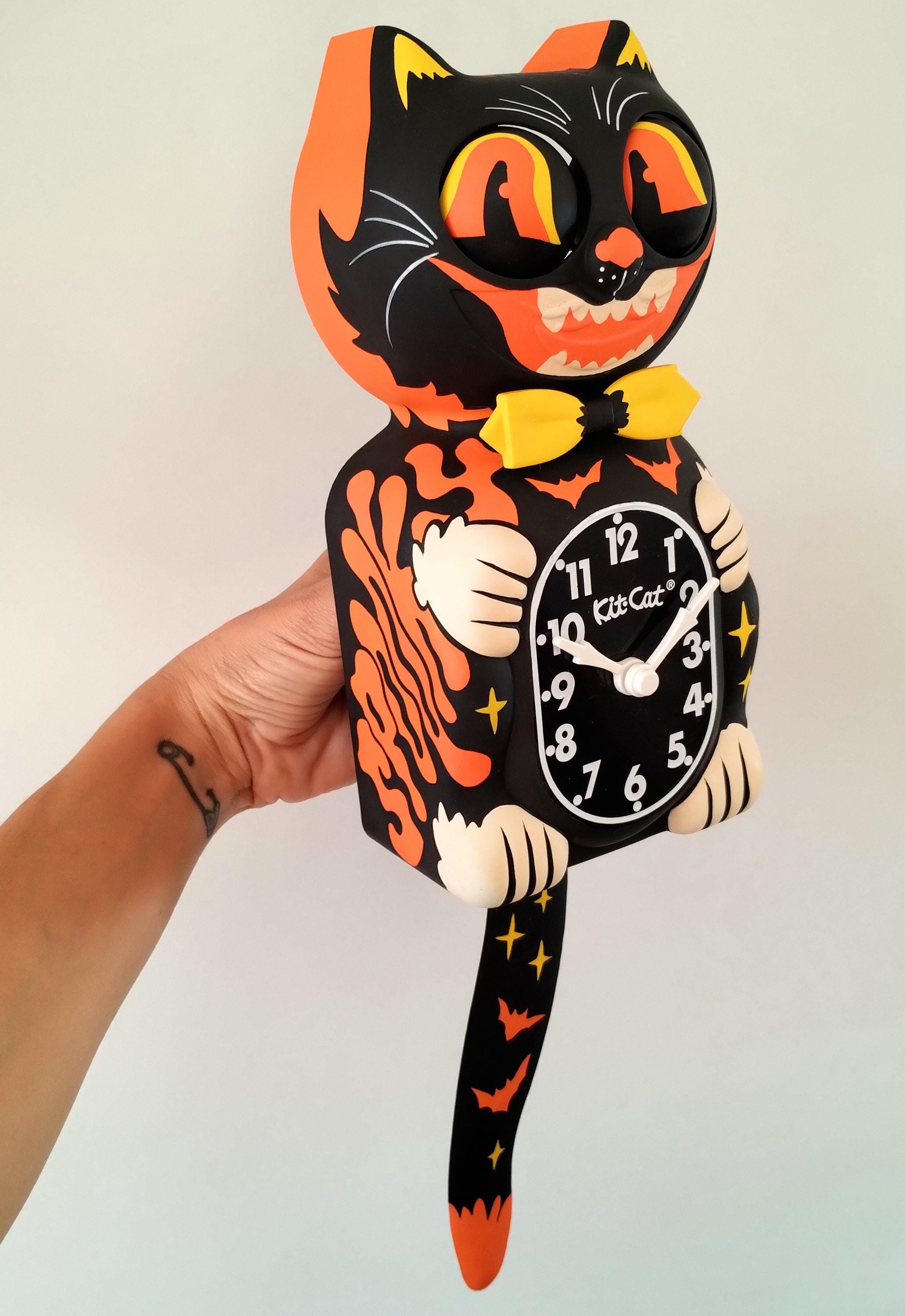 Spooky Cat Vintage Halloween Kit-cat Klock© Custom Clock