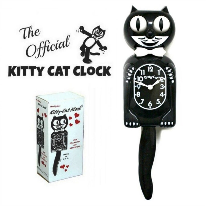 Kitcat Klock© Custom Clock Original Art Custom Painted Etsy