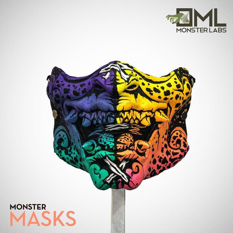 Máscara facial de látex personalizada Samurai Japones Etsy