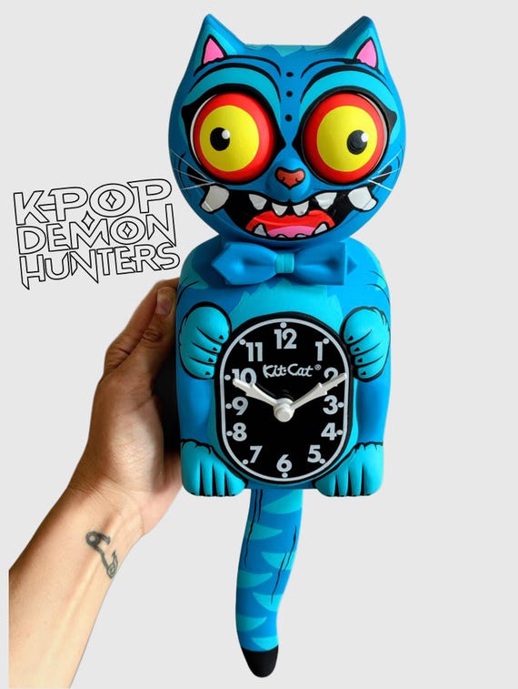&TEAM K ケイ 手書き デコ NOW Derpy Tiger Kit-cat Klock© Custom Clock - Original Art Custom