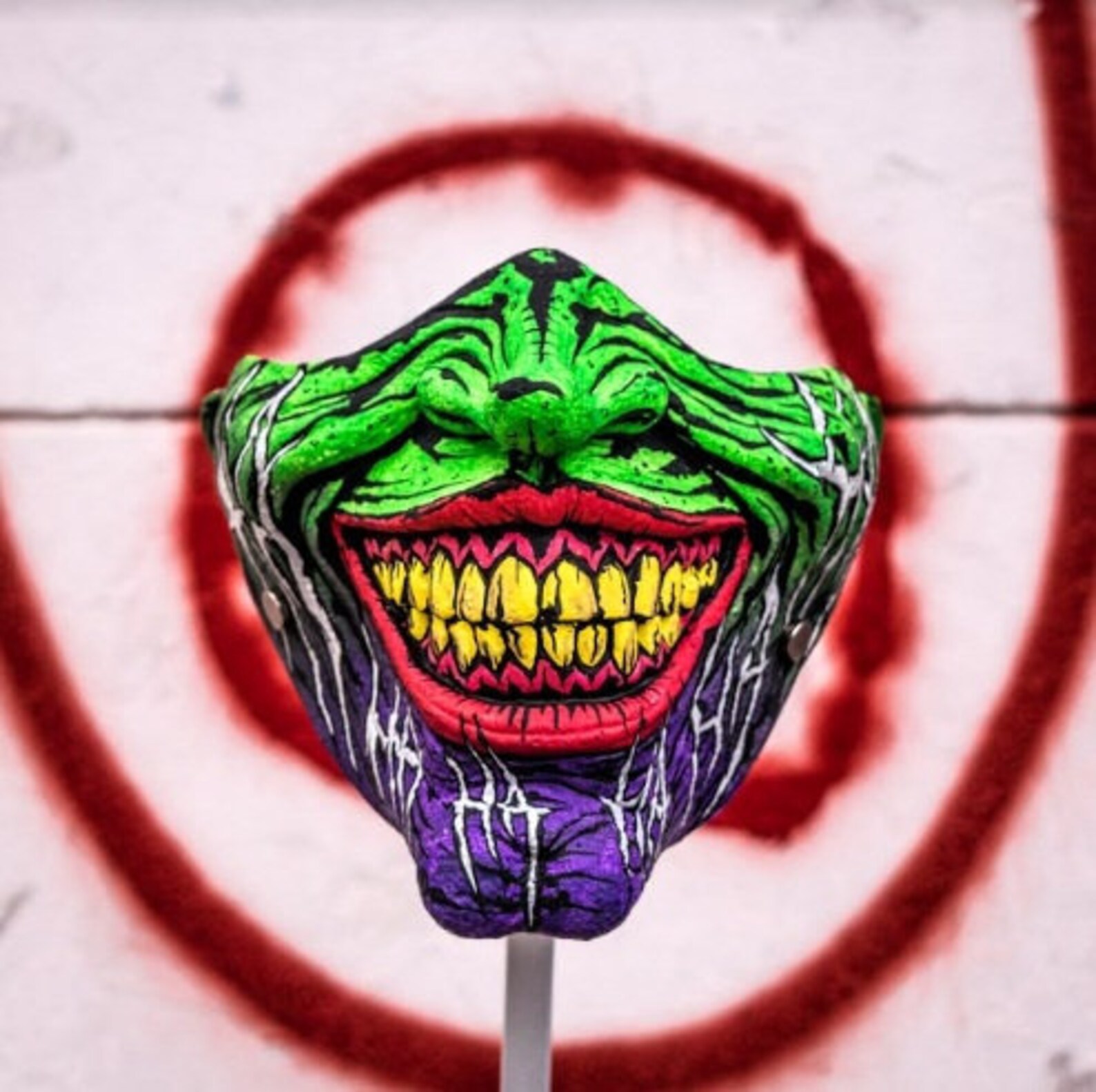 The Joker Clown Custom Latex Face Mask Batman Comics Etsy