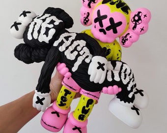 Custom Gone Art Toy Articulated - Neon Pop Colors Hype Tattoos - Original Art Hand Painted - x Gabbie - Collectible One of a kind, Last One!