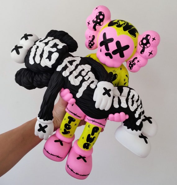 Custom Gone Art Toy Articulated - Neon Pop Colors Hype Tattoos