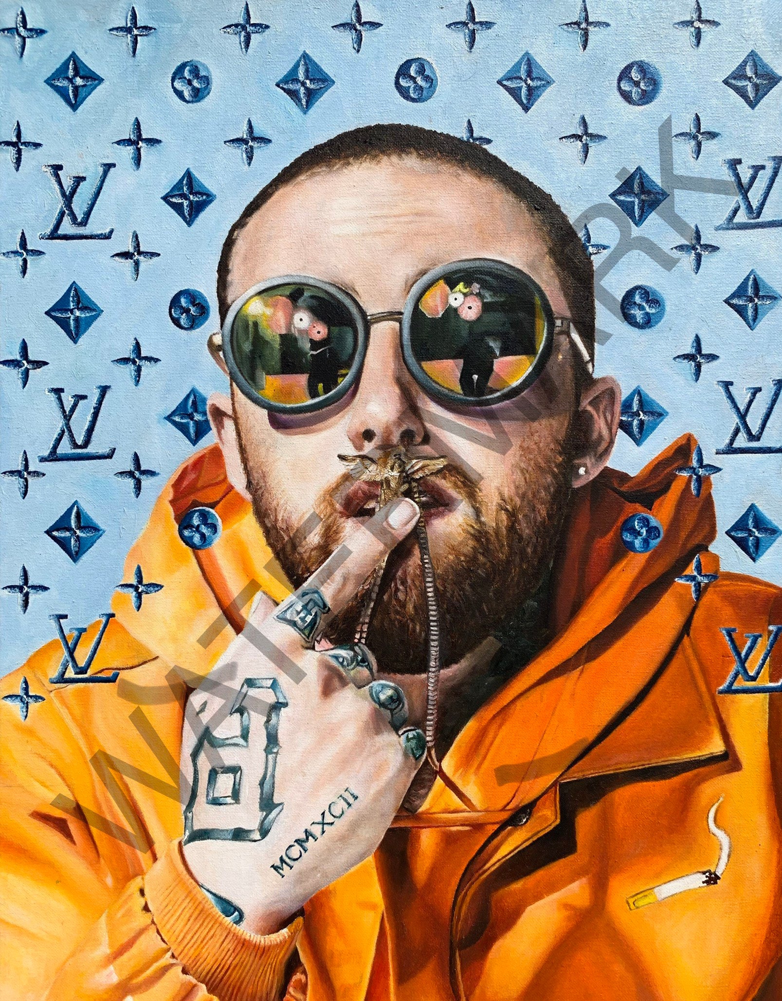Mac Miller Painting as a Print on Poster/or Canvas with Louis | Etsy