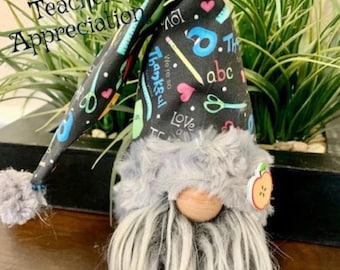 Handmade Teacher Gnome – Appreciation Gift, Classroom Decor, School Supplies Hat
