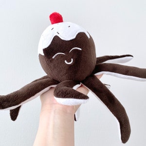 Chocolate Sundae Octopus Plush - Sundae - Octopus - Chocolate Lover - Octopus Stuffed Animal, Kawaii Plush, Chocolate Truffle