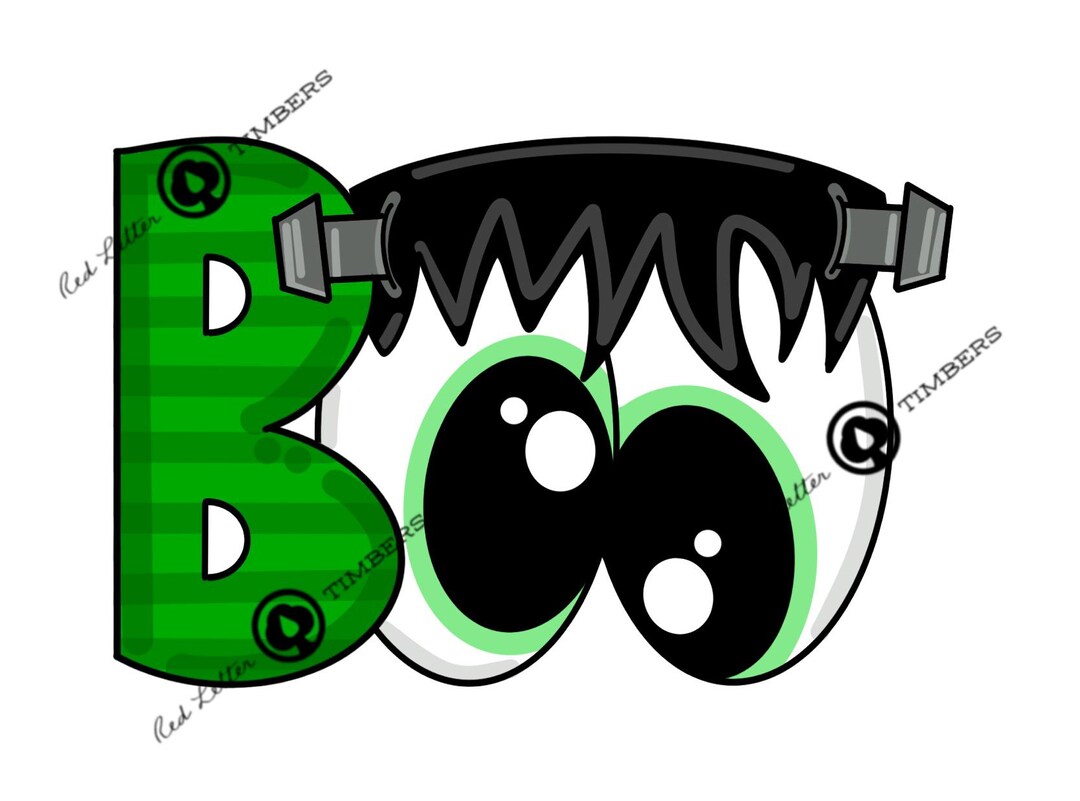TEMPLATE- Frankenstein Boo Door Hanger Template, Fall, Halloween Decor ...