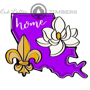 TEMPLATE- New Orleans Louisiana Mardi Gras door hanger template