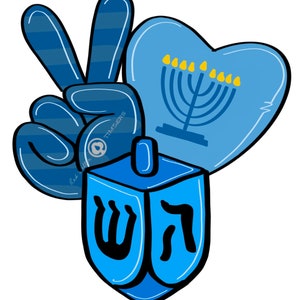 VORLAGE- Peace Love Chanukka Dreidel Türschild Schablone