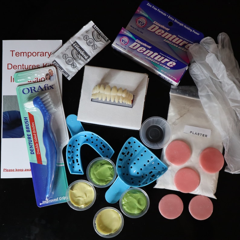 Make Your Dentures . Denture kit full upper full lower Etsy