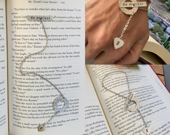 Pulsera de marcadores, Marcador personalizado, Sé intrépido, marcador inicial, regalo para amantes de los libros, regalo para clubes de lectura, regalo para nerds de libros, marcador personalizado.