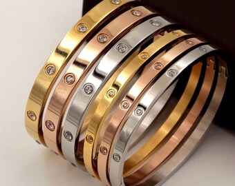 Screw Bracelets for Girls Adults Girlfriend Birthday Gifts LYLD Titanium Steel Love Bracelet for Women Cuff Bracelets Valentines Wedding Couples Bracelets