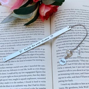 Personalized metal Bookmark Retirement Gift For Women, Enjoy The Next Chapter Graduation Gift, gift for new mom, grandma gift, bookish gift image 5